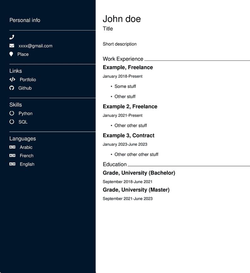 Modern CV-Resume template