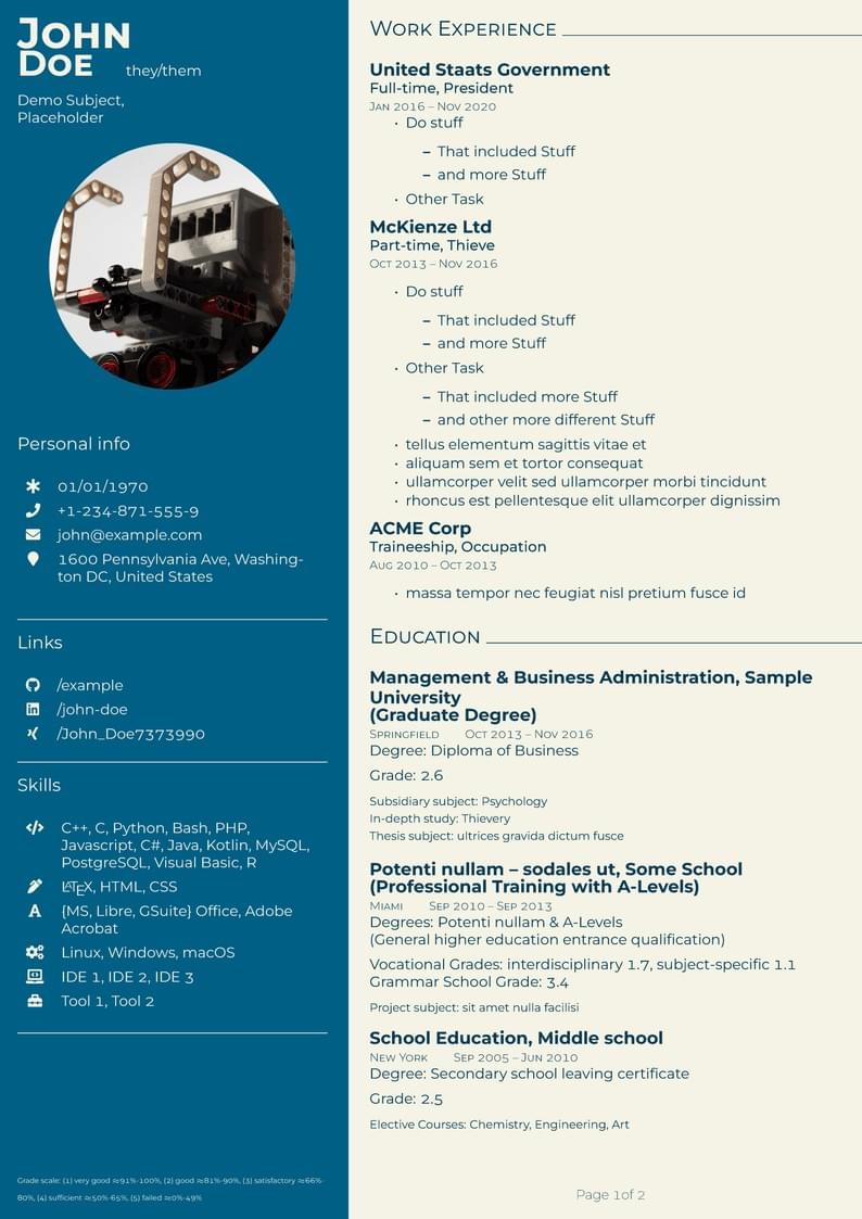 Clean CV Template