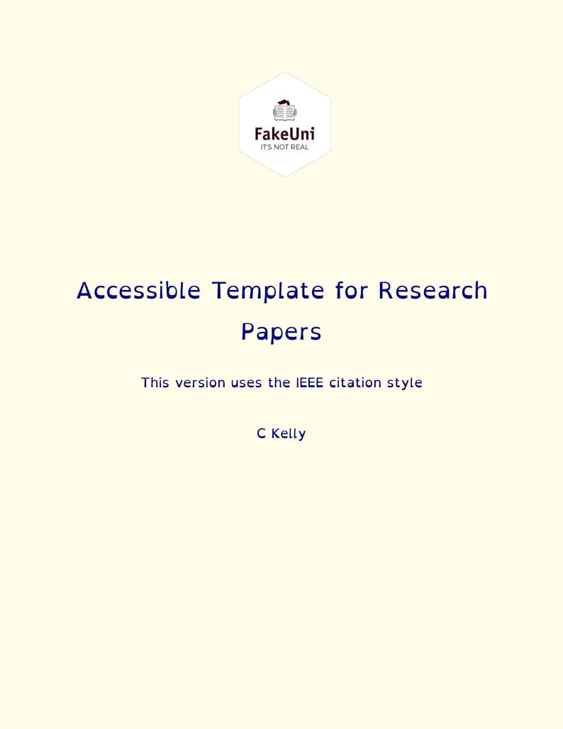 Accessible Paper Template (IEEE Citation Style)