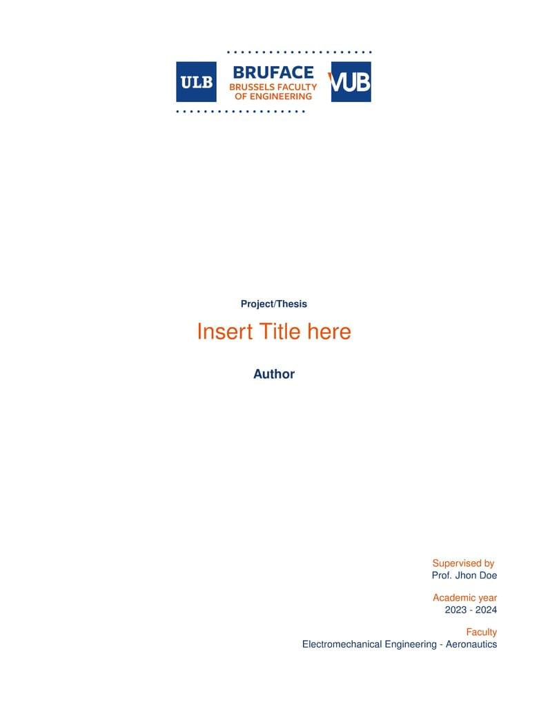 VUB/ULB Bruface Project Template