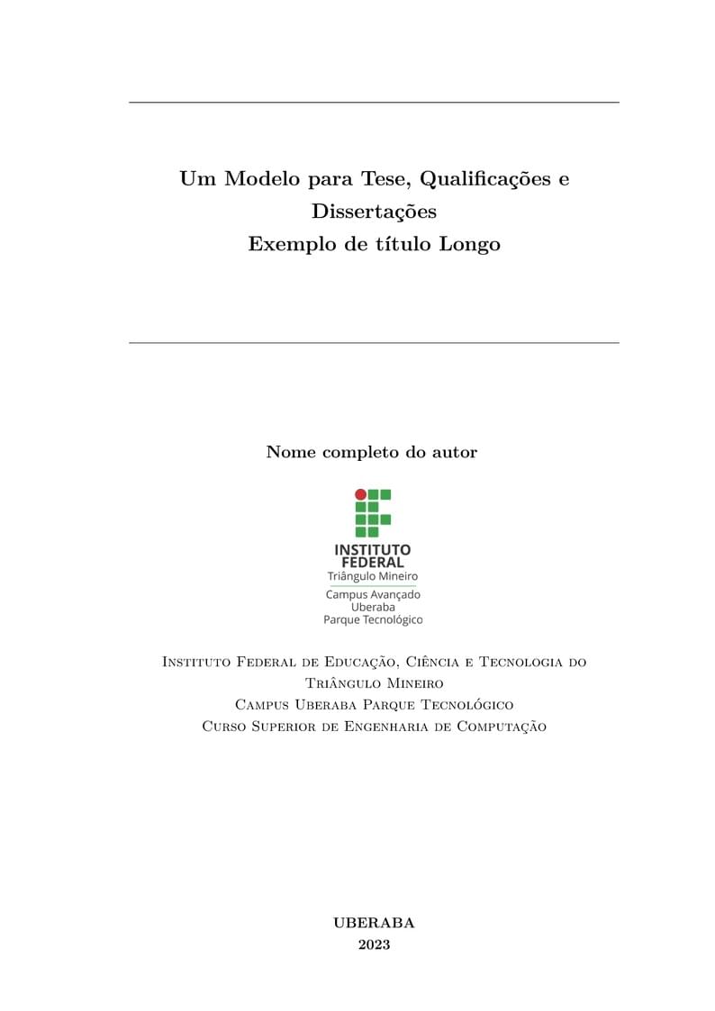 Monografia do IFTM