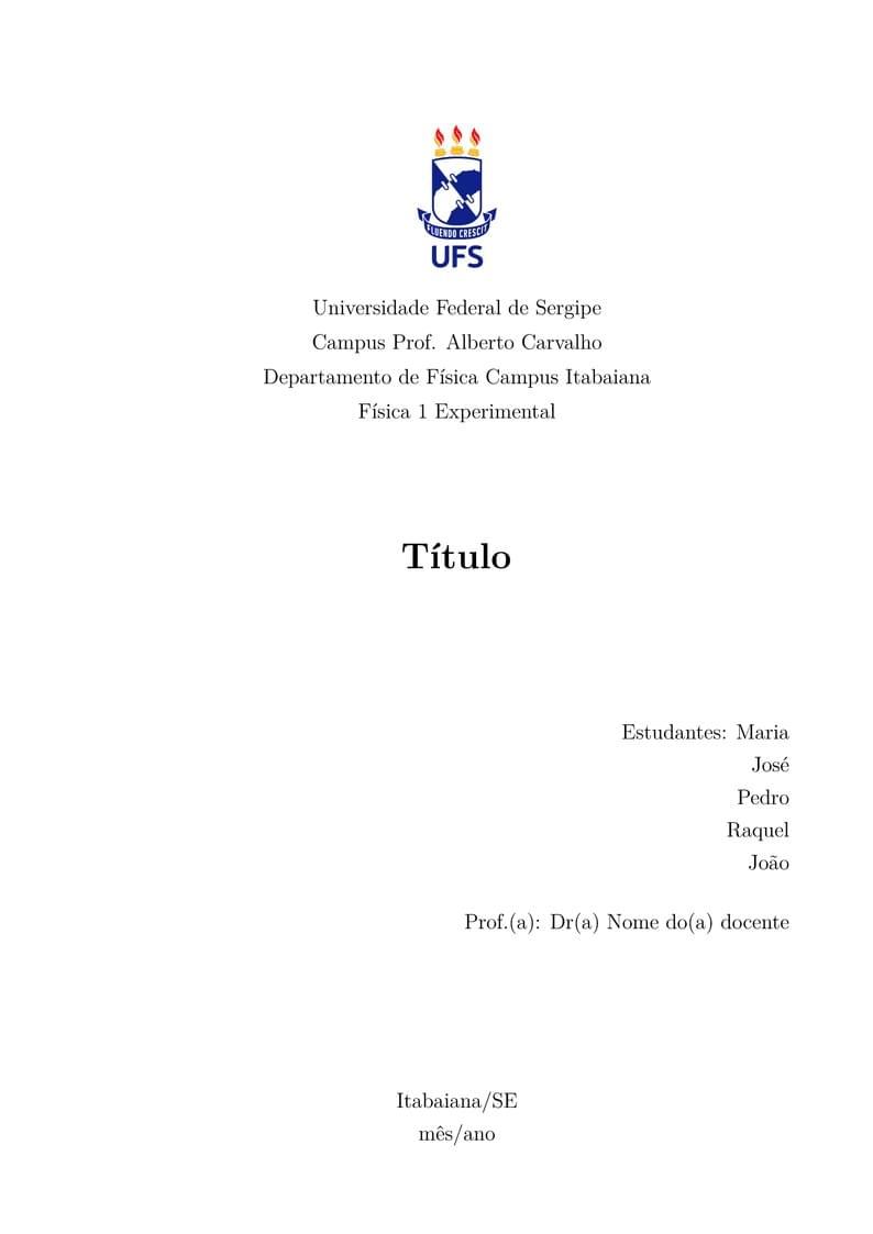 Relatório de Laboratório DFCI-UFS