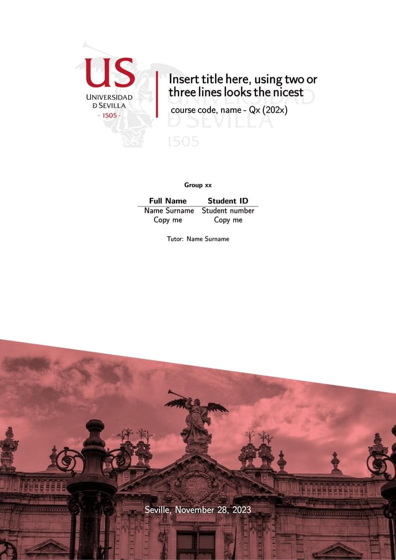 Universidad de Sevilla - Technical Report Template v1.0