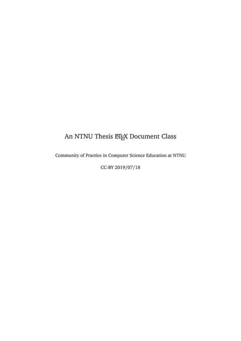 NTNU thesis