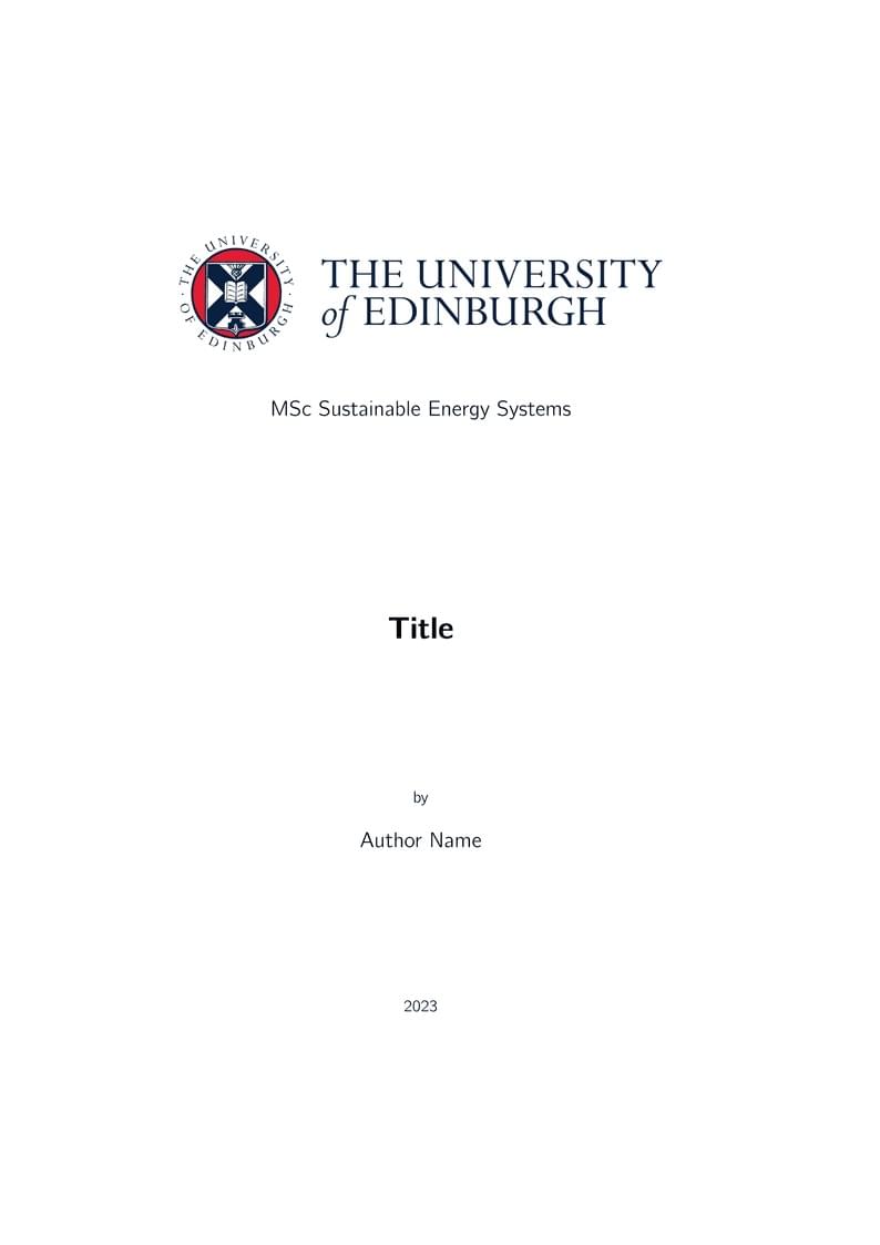 MSc SES Dissertation