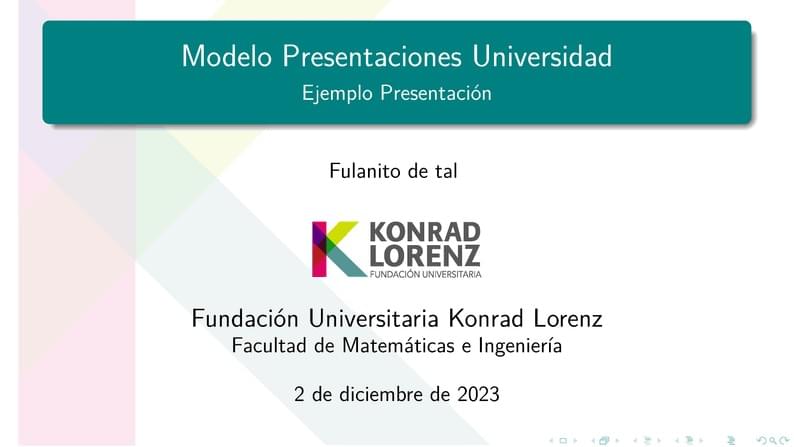 Modelo Presentaciones Fundación Universitaria Konrad Lorenz