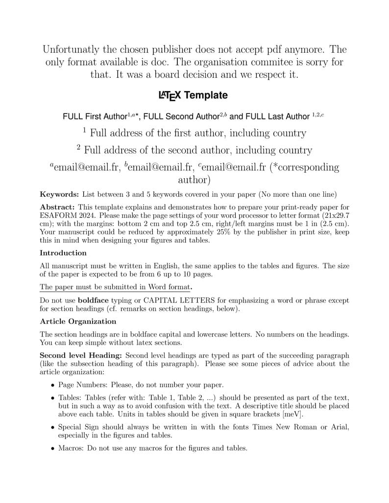 Latex Template