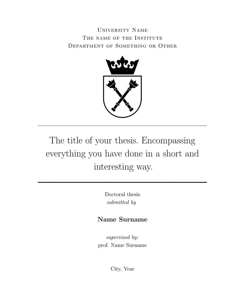 Completely Unofficial Jagiellonian University Thesis Template