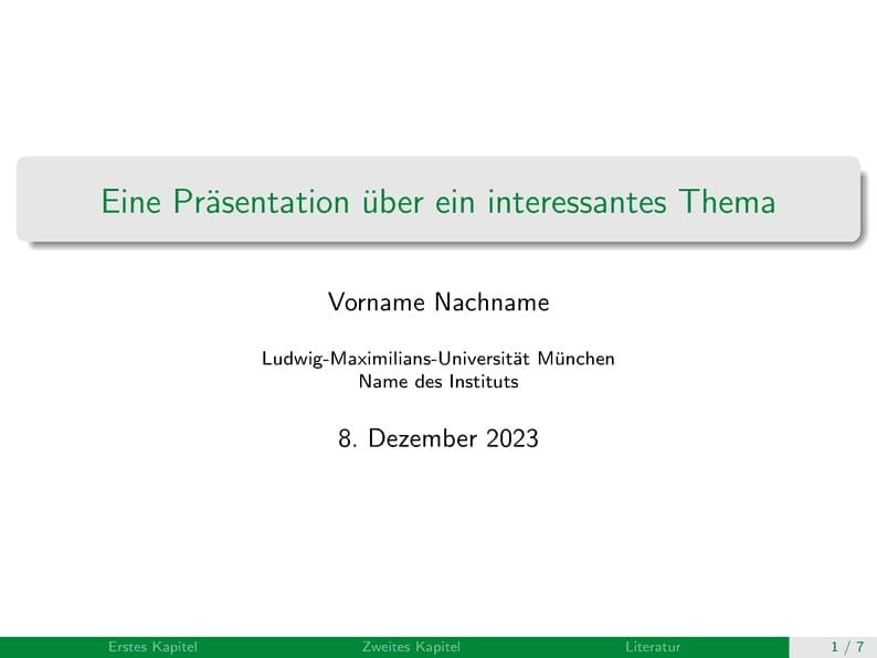 Beamer LMU Deutsch
