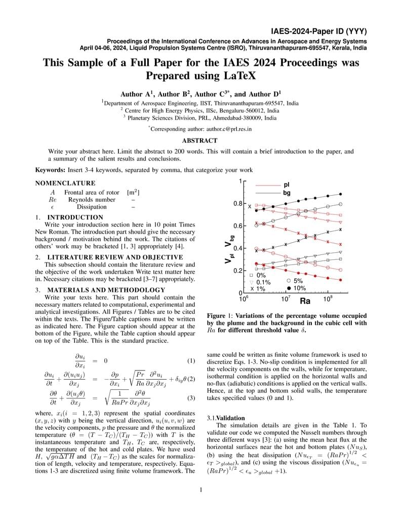 Sample full paper template for IAES 2024 prepared using LaTeX