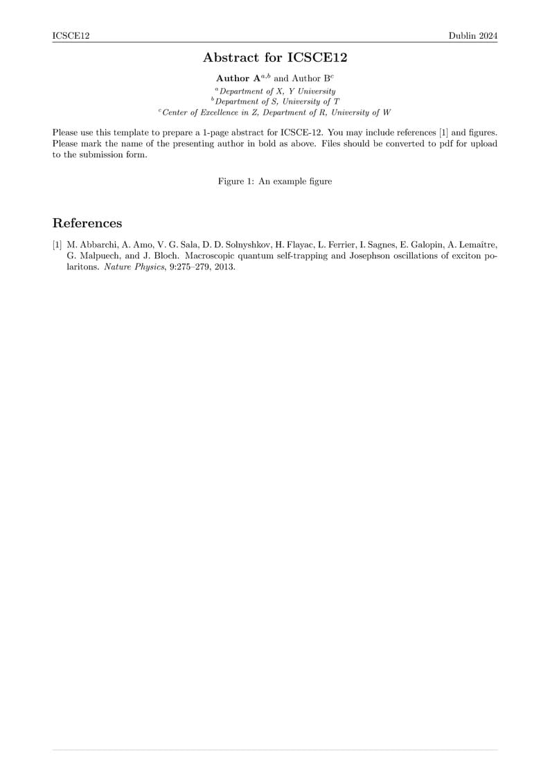 ICSCE12 Abstract Template