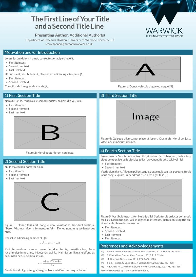 University of Warwick Poster Template