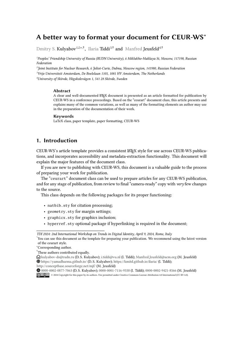 Submission Template for TDI 2024