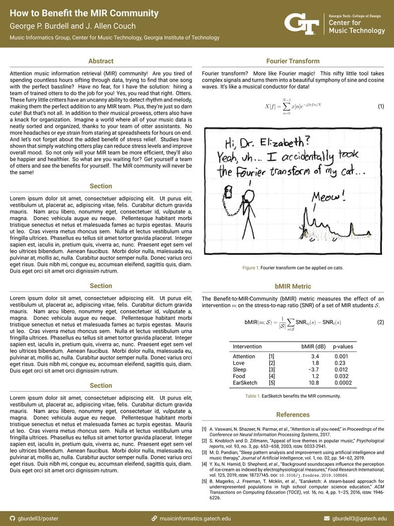 Music Informatics Group Poster Template