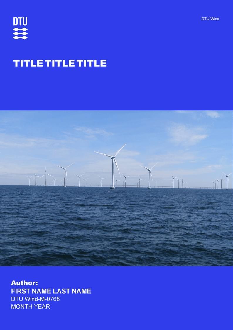 DTU Wind - Master Thesis Template