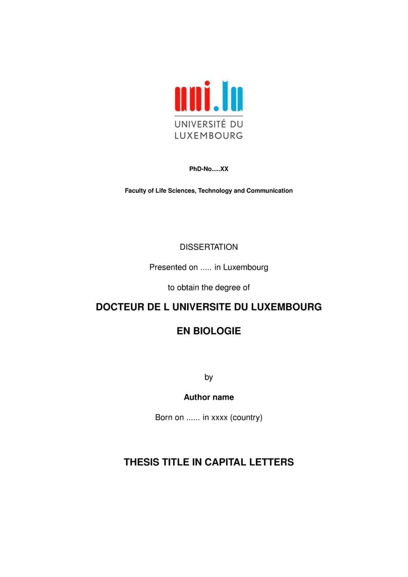University of Luxembourg phd thesis template