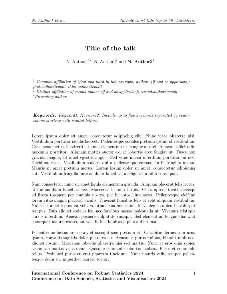 ICORS meets DSSV 2024 Abstract Template