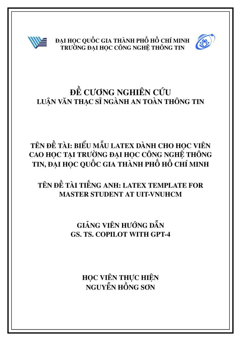 UIT Master Research proposal template