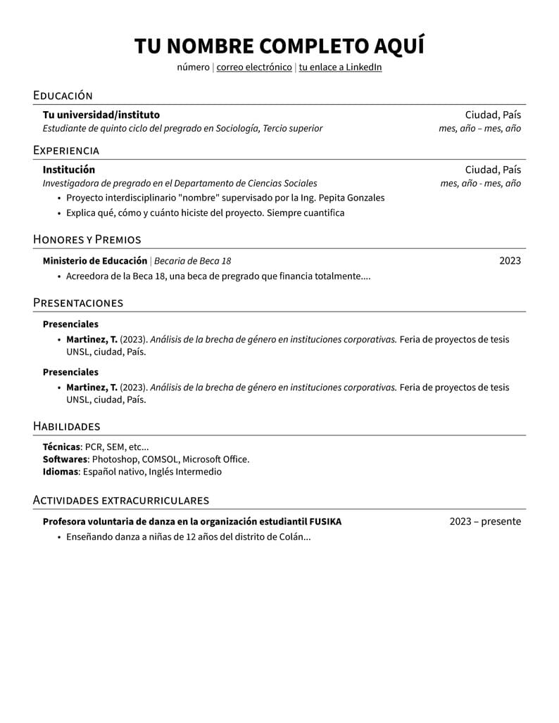 CV estudiante microthali