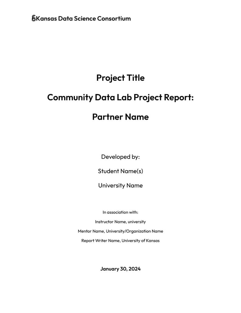 KDSC Report Template