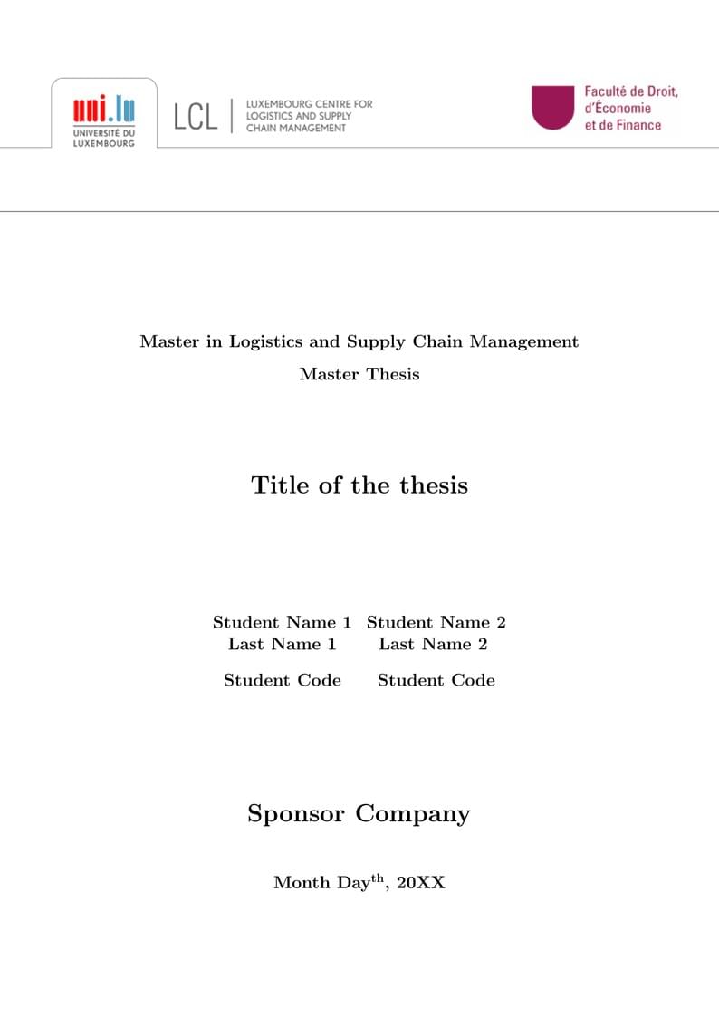 LCL Thesis Template 2024