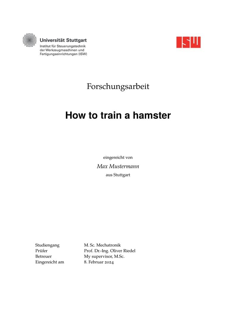 ISW student thesis