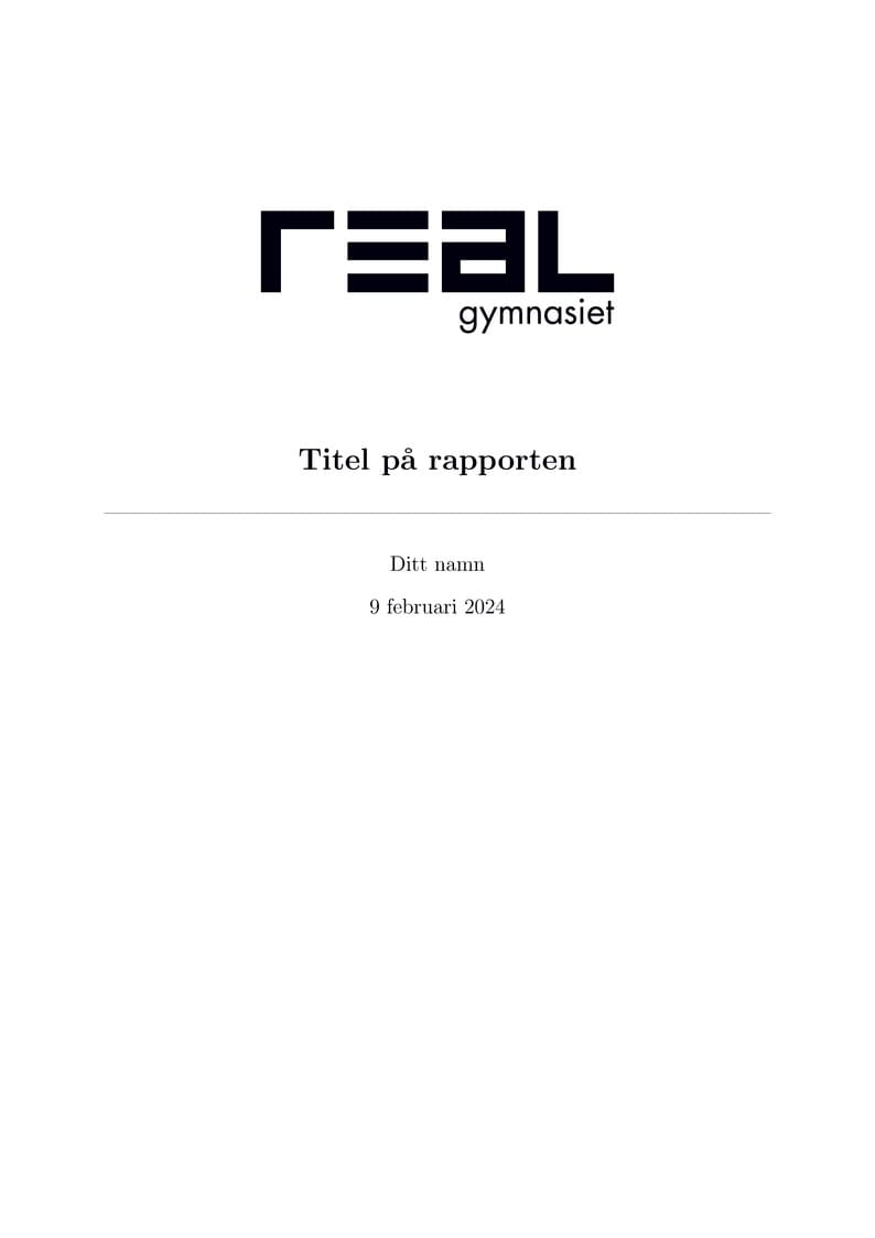 Rapportmall GYA Praktisk - Realgymnasiet Linköping