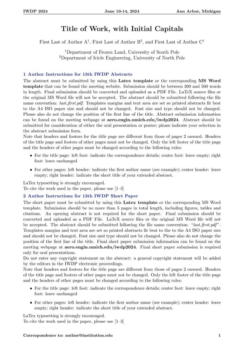 IWDP Research Brief Template