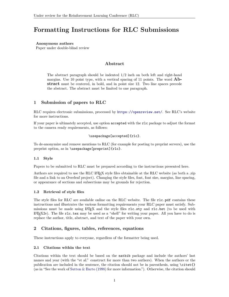 RLC 2024 Submission Template