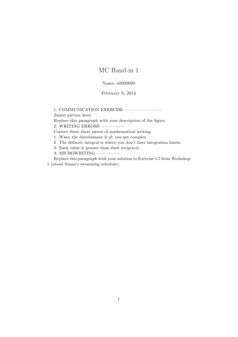 MC Hand-in 1