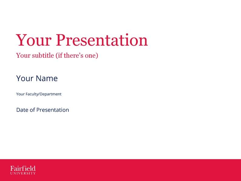 Fairfield University LaTeX Template