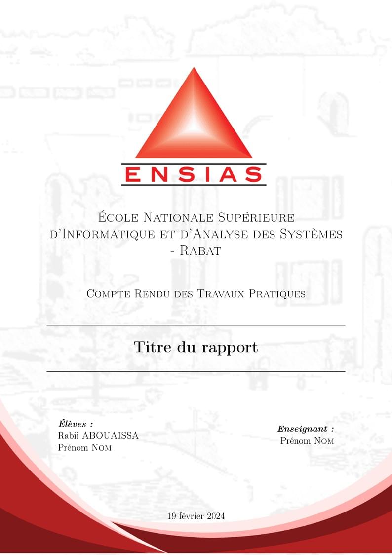 Rapport ENSIAS - Template