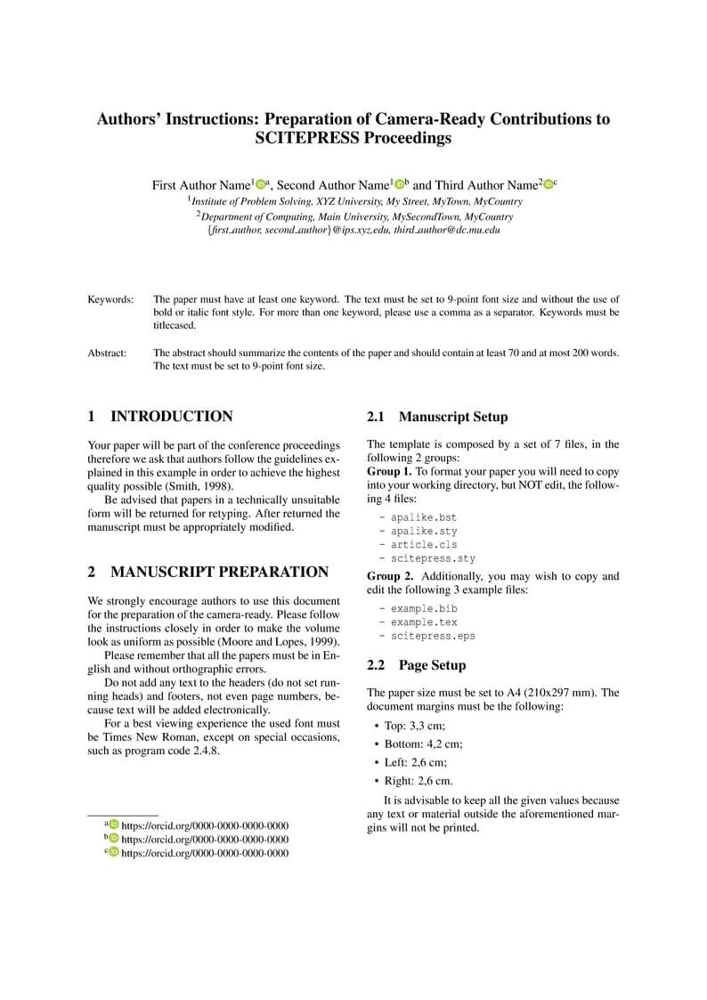 SCITEPRESS Conference