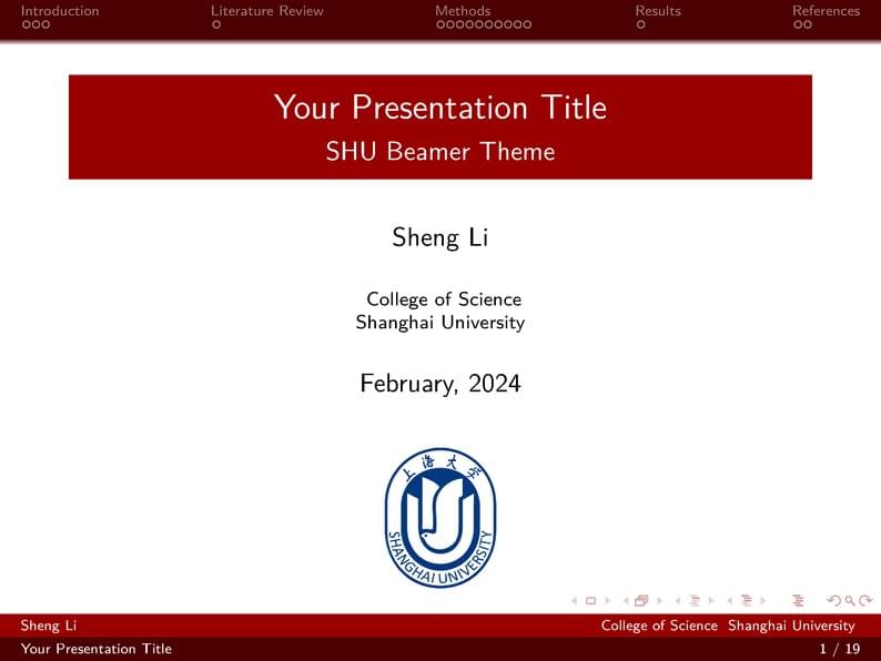 上海大学Beamer模板