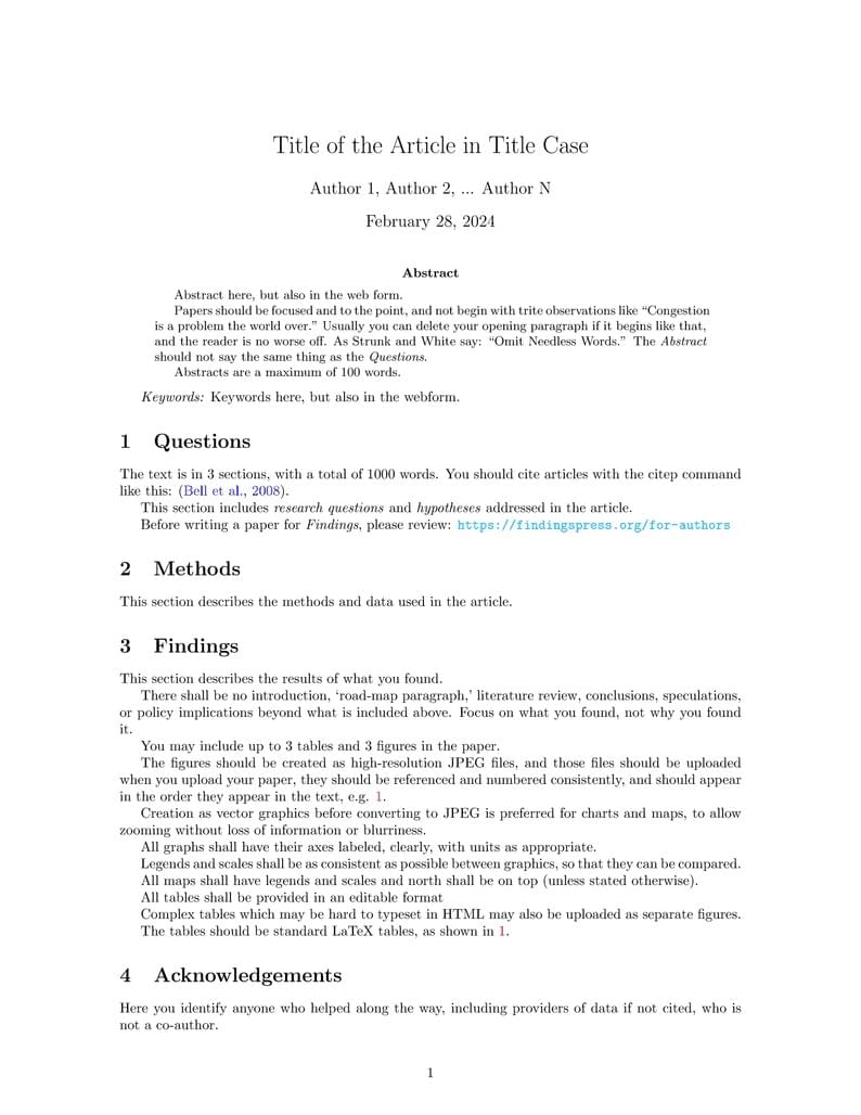 Findings Template