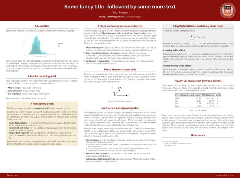 Boston College Poster Template
