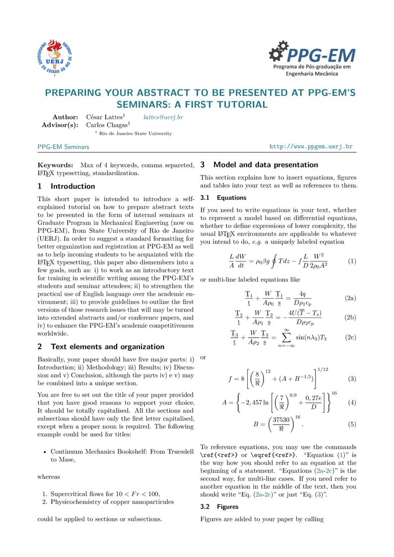 Template LaTeX - Seminários do PPG-EM - UERJ