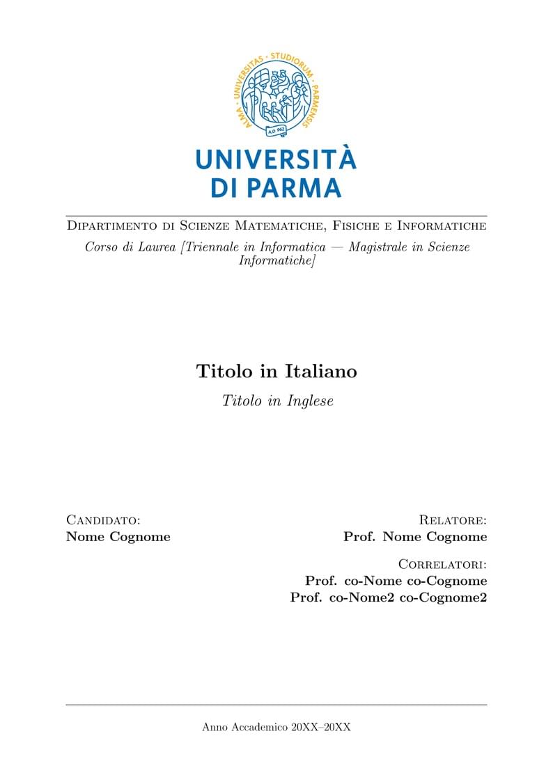 Template Tesi UniPr