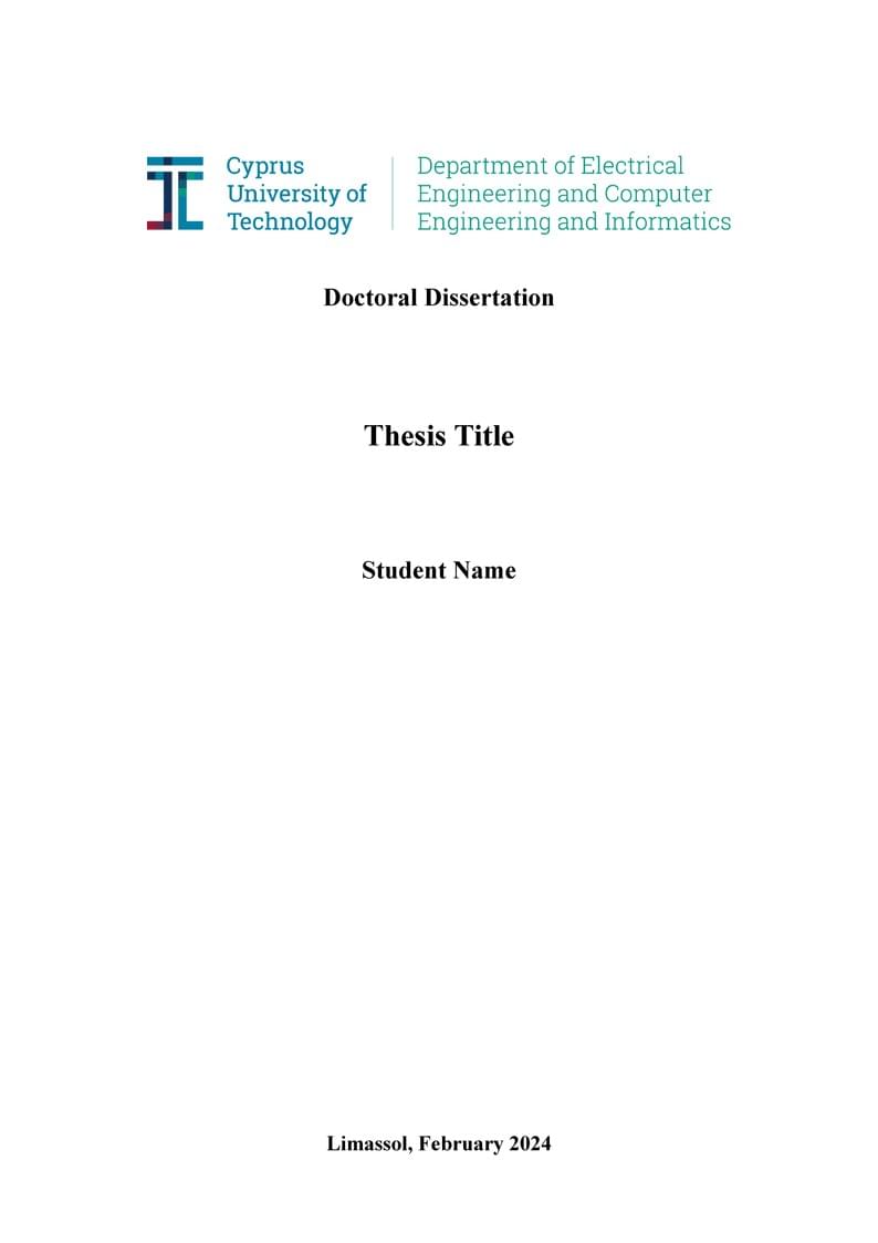 CUT Thesis/dissertation Template Latex (English)