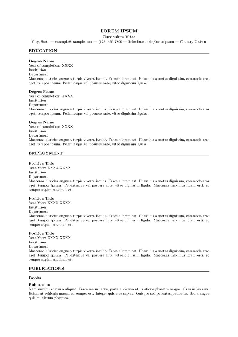 Northeastern University COS Faculty CV Template