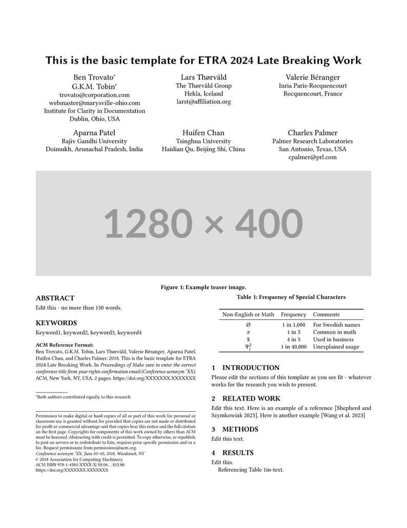 ETRA 2024 LBW Simple LaTeX Template