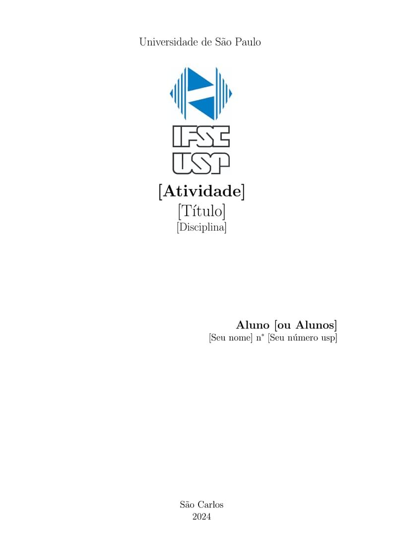 Relatório IFSC - USP