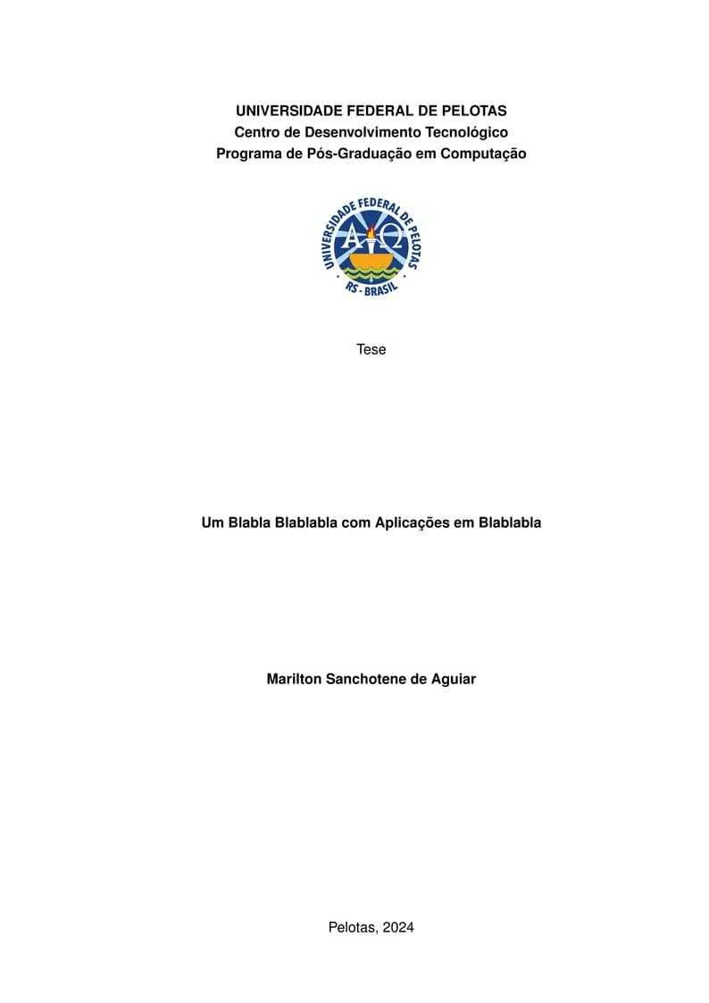 Exemplos de Documentos LaTeX da UFPel