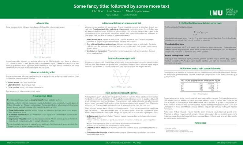 Unofficial Poster Template for LMU Munich