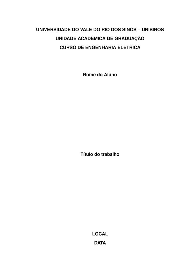 Template TCC Unisinos - Engenharia Elétrica