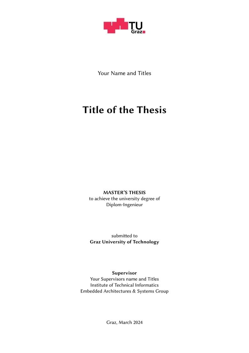 Thesis Template EAS TU Graz