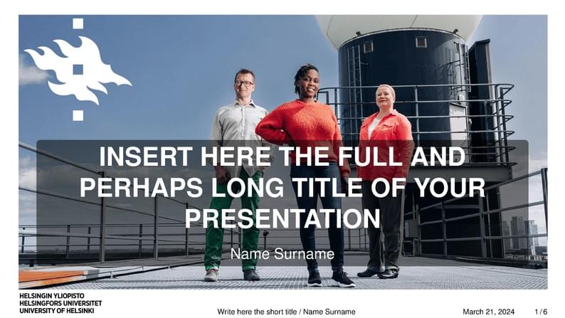 presentation template University of Helsinki