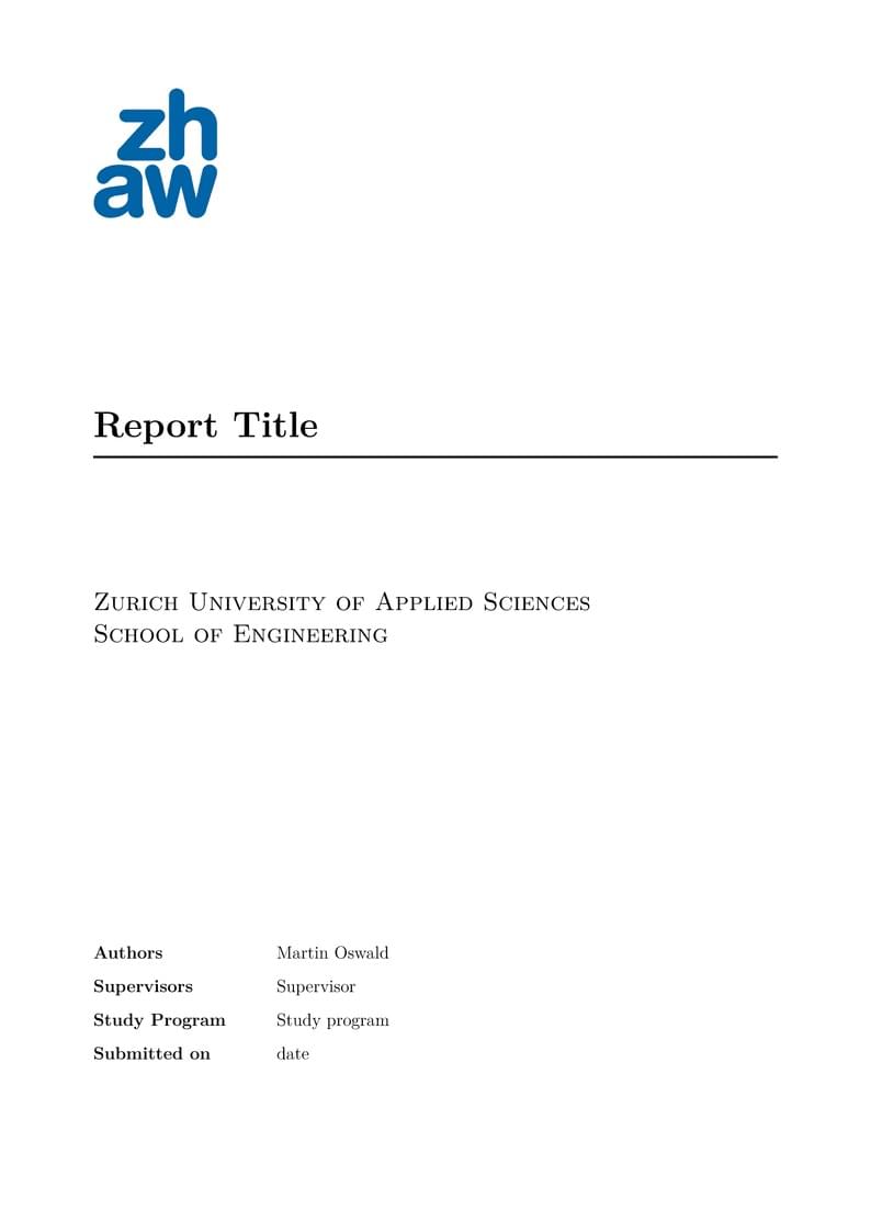 zhaw report template
