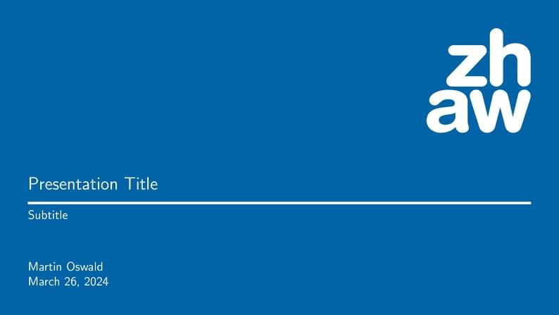 zhaw beamer template