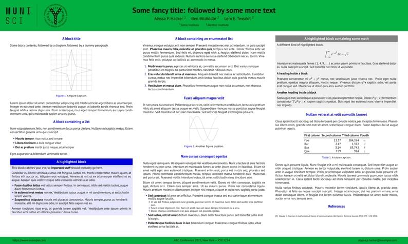 Unofficial Poster Template for MUNI SCI